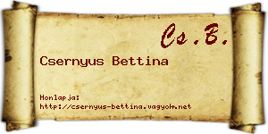 Csernyus Bettina névjegykártya