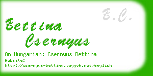 bettina csernyus business card